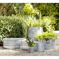 Perfectpatio 10 in. Galvanized Planter; White PE8212